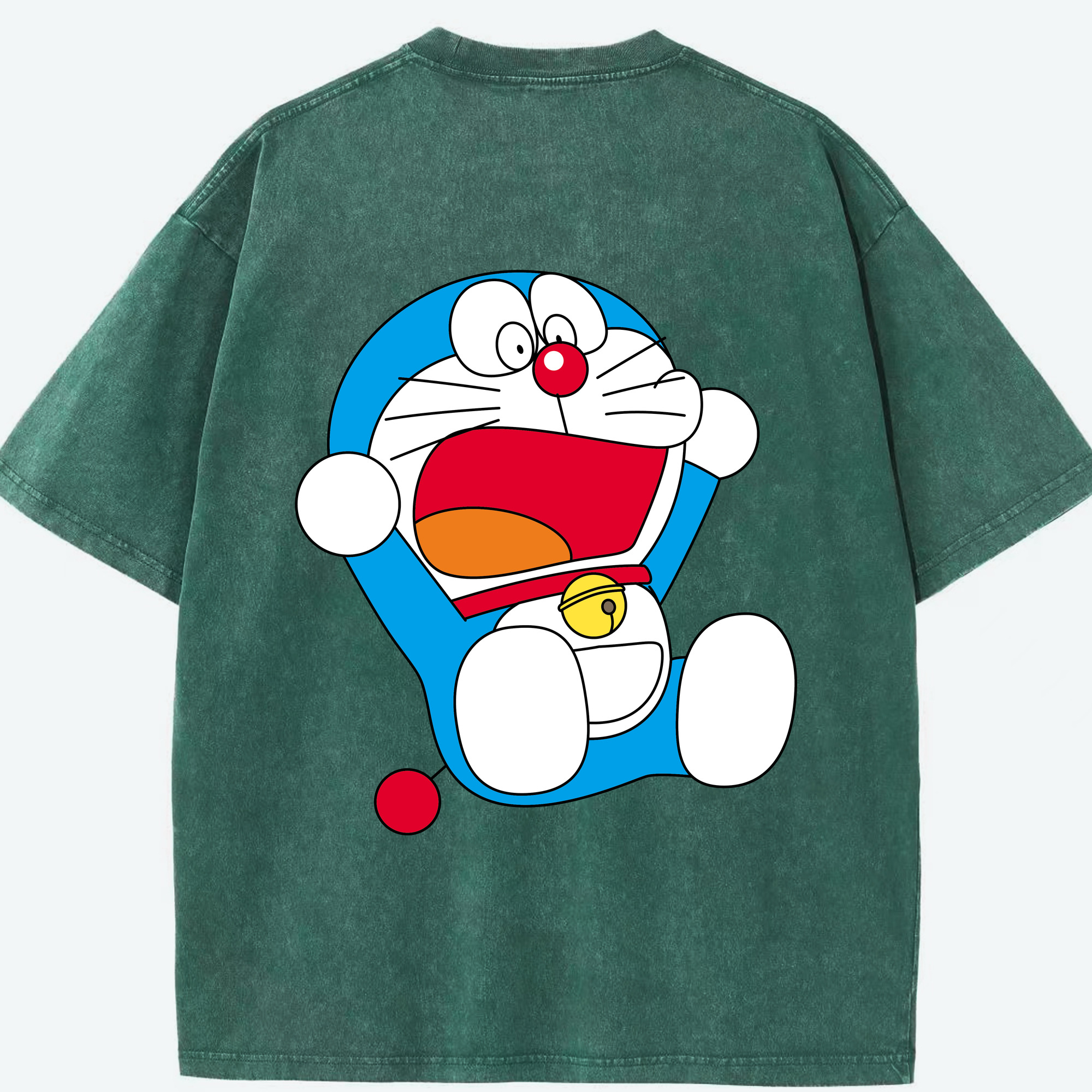 （画像用） ドラえもん Doraemon 綿100% ヴィンテージ風 半袖Tシャツ（背面プリント）